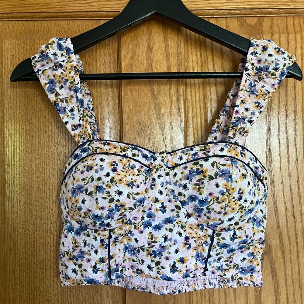 LIKE NEW - Women’s Floral Bustier Tank Top